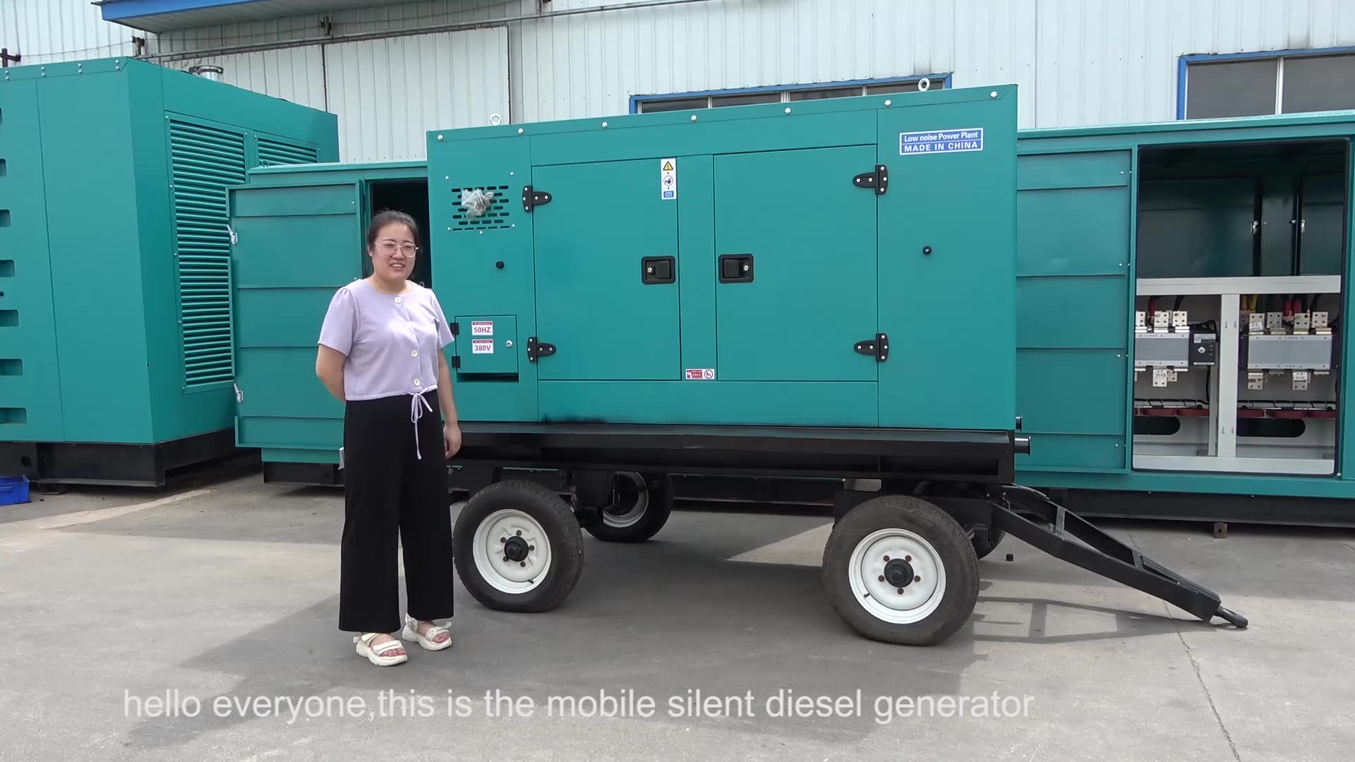 Trailer Type 120kva Silent Portable Diesel Generator Set 100kw Mobile