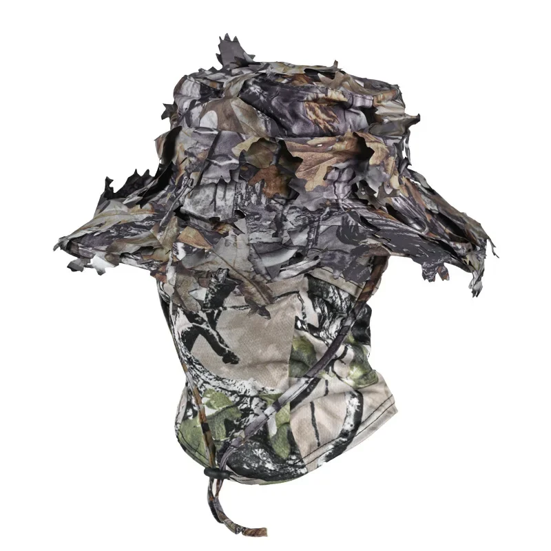 Leaf Camouflage Beanie Hat Full-Face Sun Protection Mask Hiking Hat Fishing Hat Summer Special Forces Camouflage Hat