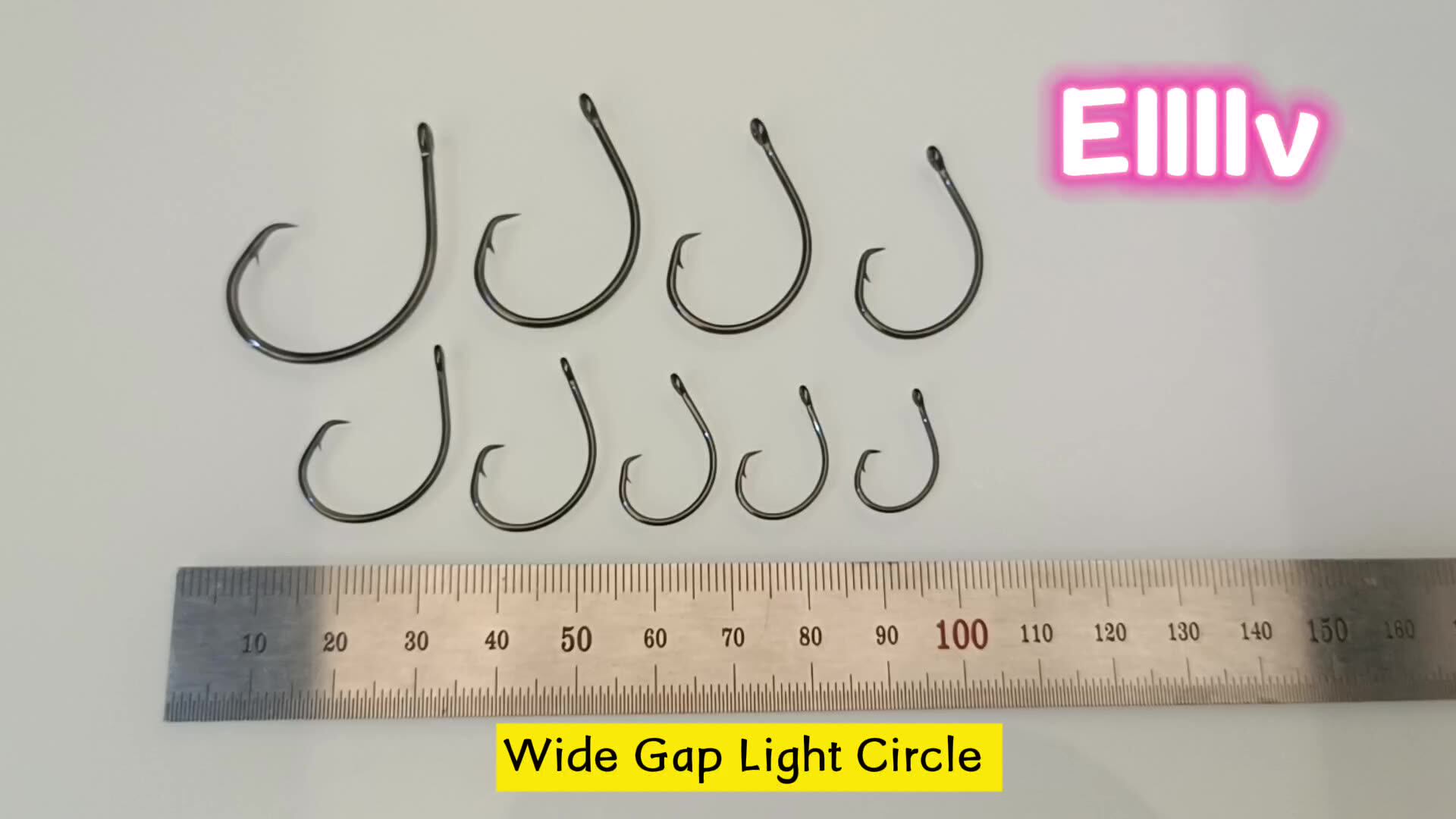 100 Pcs Size 7/0 Fishing Kahle Hooks - 2X Strong Nickel Wide Gap Hooks