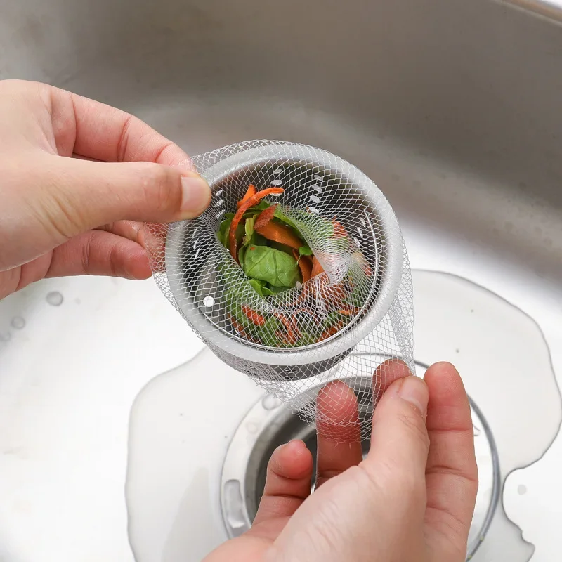 Disposable sink filter net pool drain residue filter net bag garbage water cutting bag kitchen anti-blocking