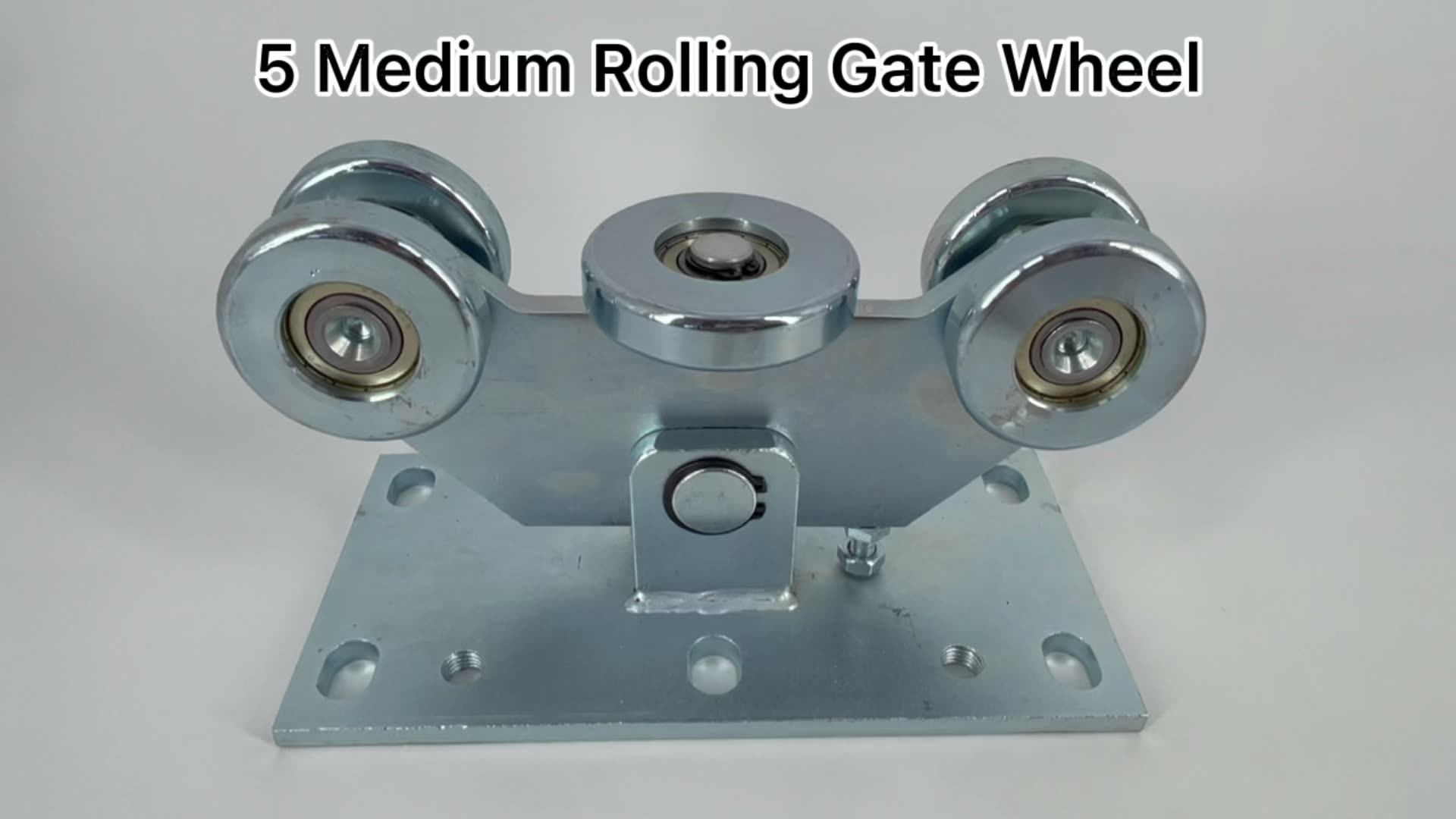 Steel Gate Wheel Cantilever Support Carriage 5 Medium Wheels Sliding