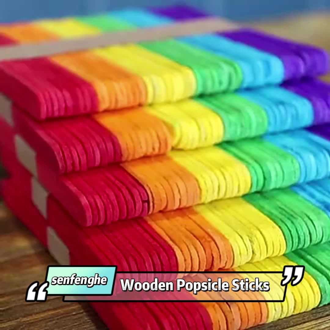 Disposable 114*10*2mm Biodegradable Creativity Colorful Long Wood