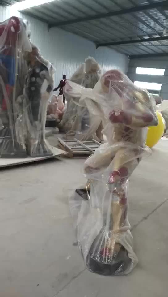 Hot Sale Resin Sculpture Marvel Movie Life Size Iron Man Spiderman And