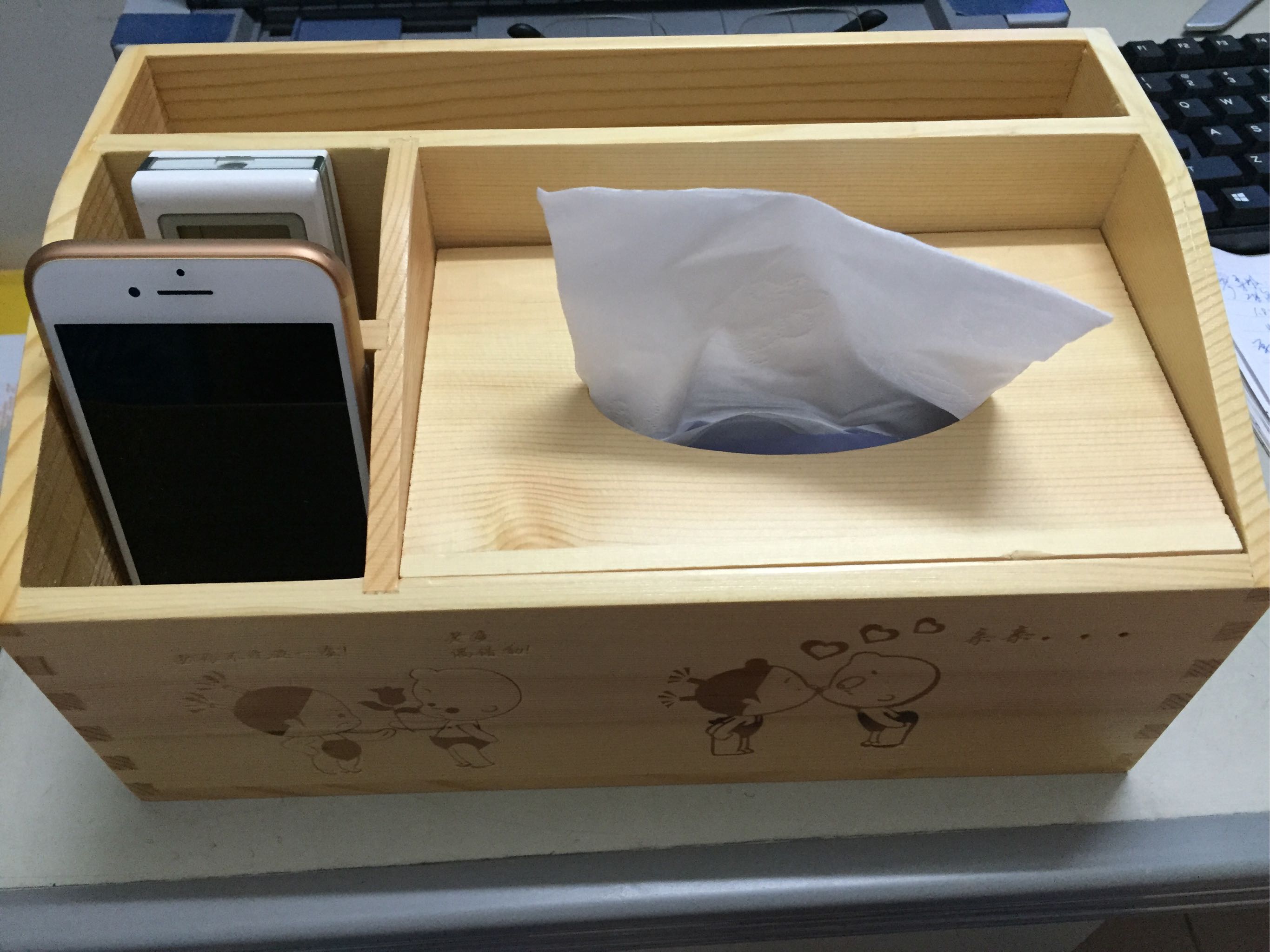 实木遥控器纸巾收纳盒0元试用质量怎么样，使用一个周后体验