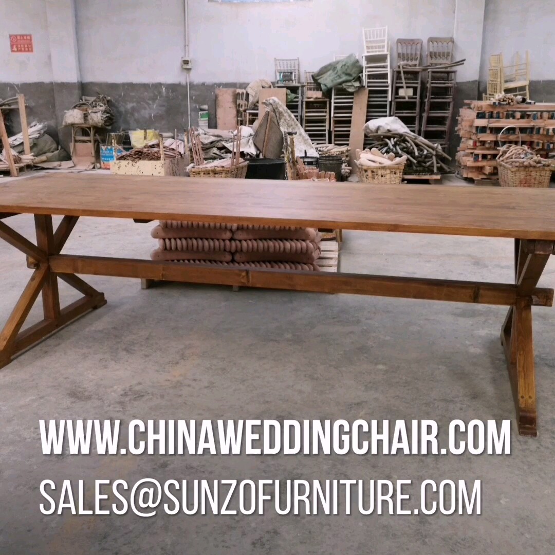 Rustic Wooden Folding Table For Farmhouse Event Venue Dining Buy