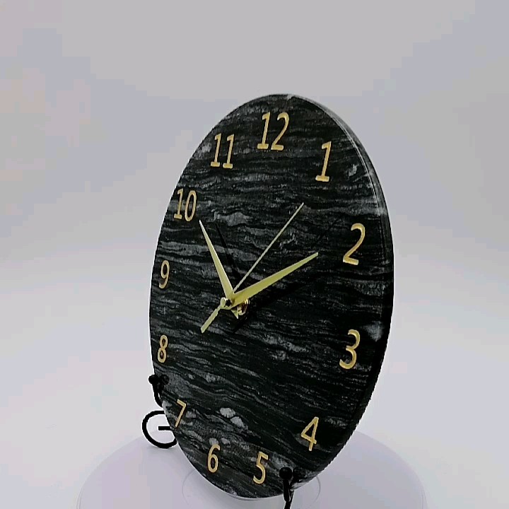 Custom Living Room Wall Hanging Black Marble Clocks Buy Custom Made Wall Clock,Black Marble