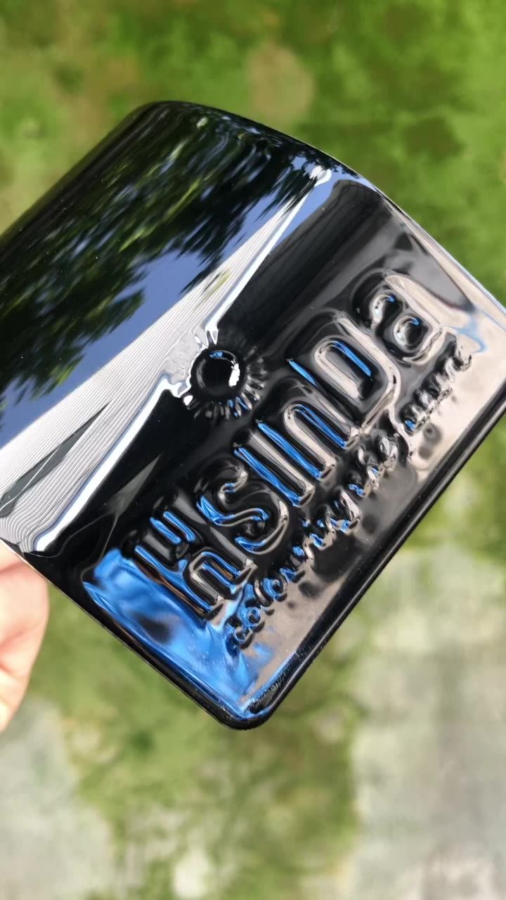 Super Gloss Mirror Effect Wet Ink Looking Black Chrome Outdoor Use Polyester Durable