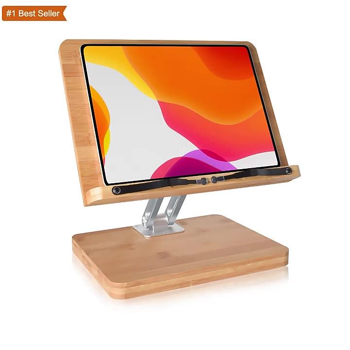 Jumon Bamboo Laptop Holder Tablet Drawing Stand Ipad Stand Adjustable