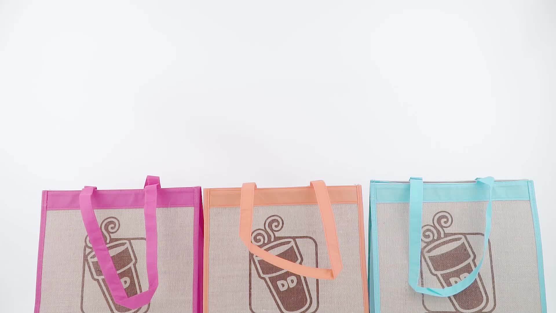 custom printed jute shopping bags