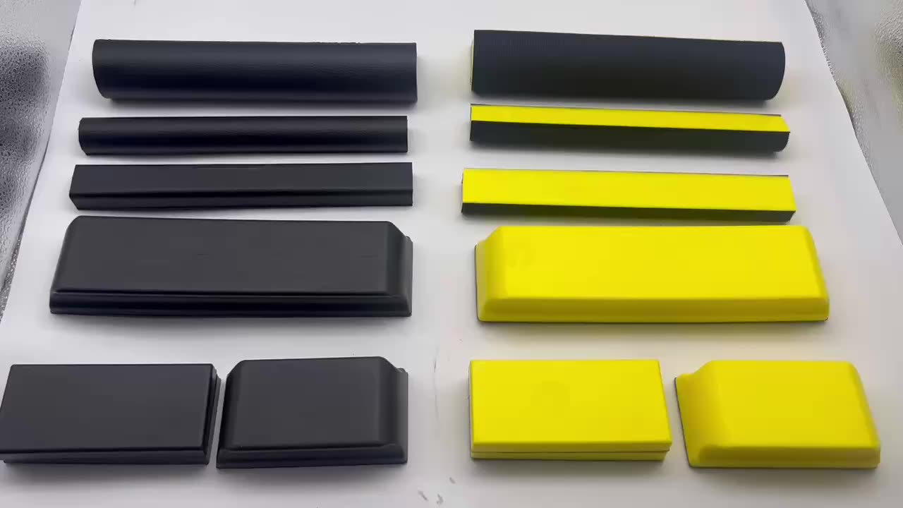 7 Pcs Durable Pu Foam Hand Sanding Block Psa Hook & Loop Auto Paint