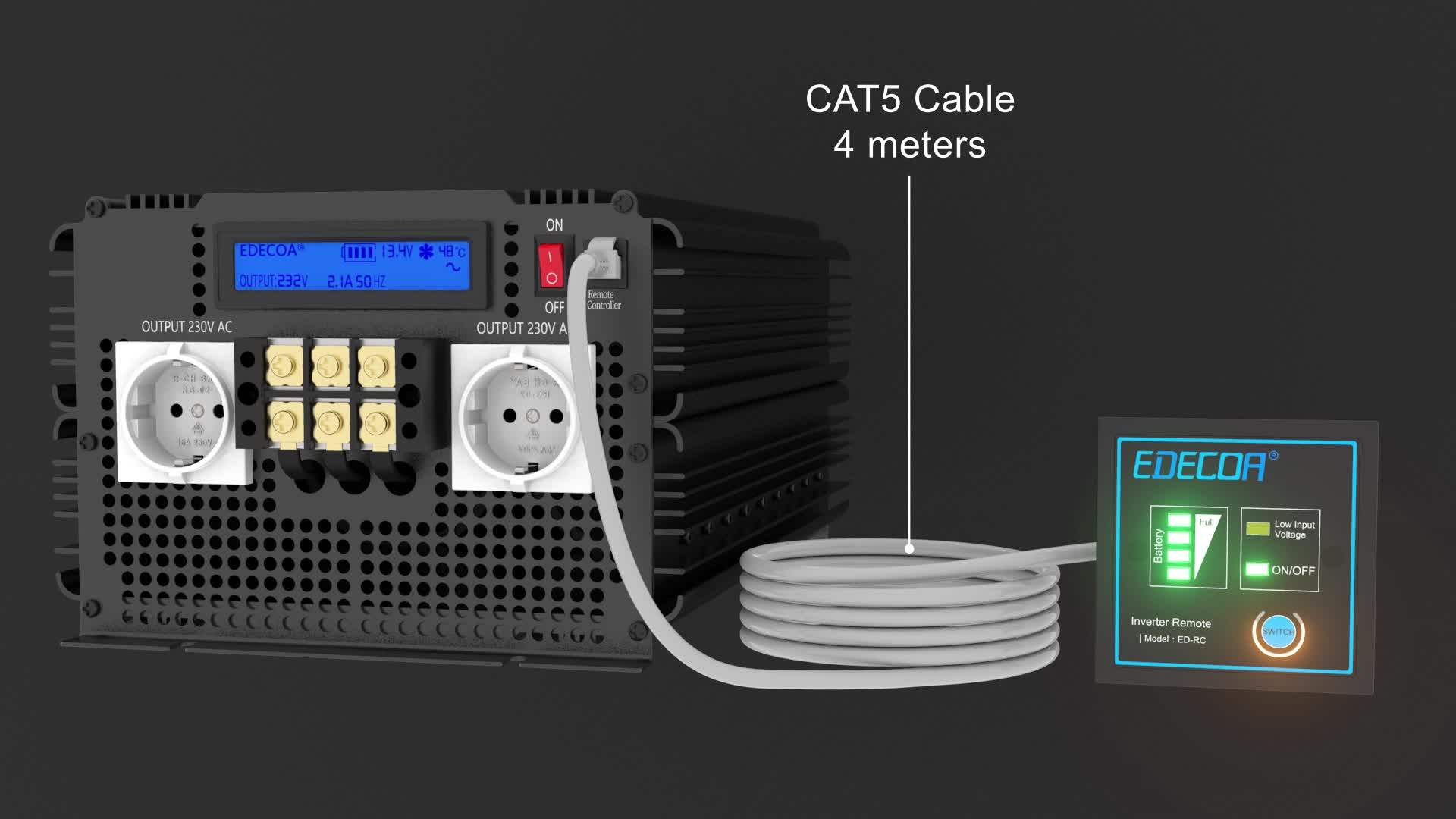 3500w 7000w Convertitore 12v 220v 230v Onda Sinusoidale Pura Inverter P 010155327333 - Foto 4