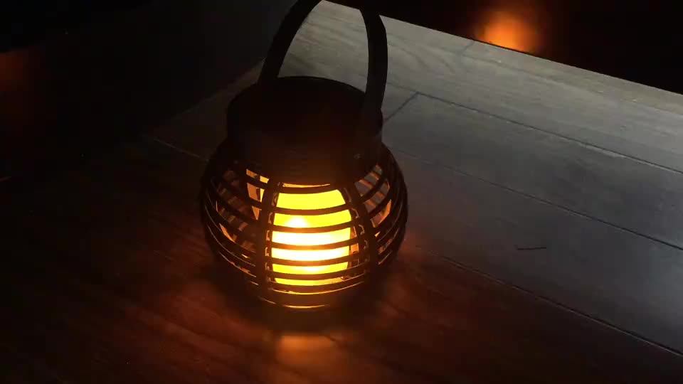 Japanese Solar Lanterns Led Deck Post Solar Flame Garden Lights For