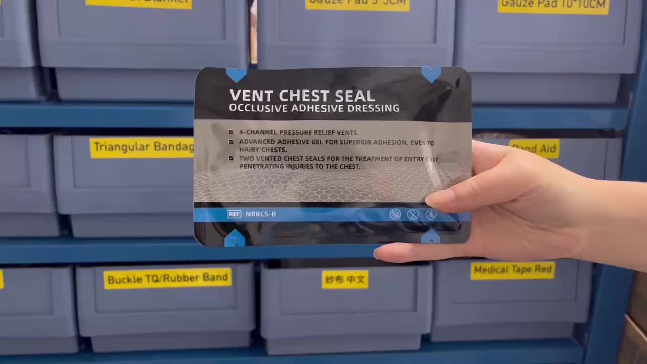 Rescue Exit Wound Gunshot Individual Tactical Chest Seal For Stab Wound