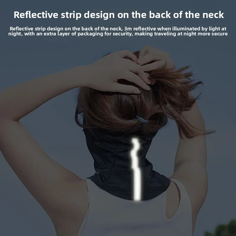 3m Reflective Strip Unisex Driving and Cycling Mask Sun Protection Face Mask Ice Silk Neck Protection Dustproof Sand Sun Protection Veil