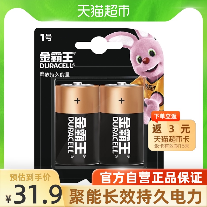 DURACELL DURACELL No 1 Alkaline battery 2 large batteries for water heaters Gas Gas stoves