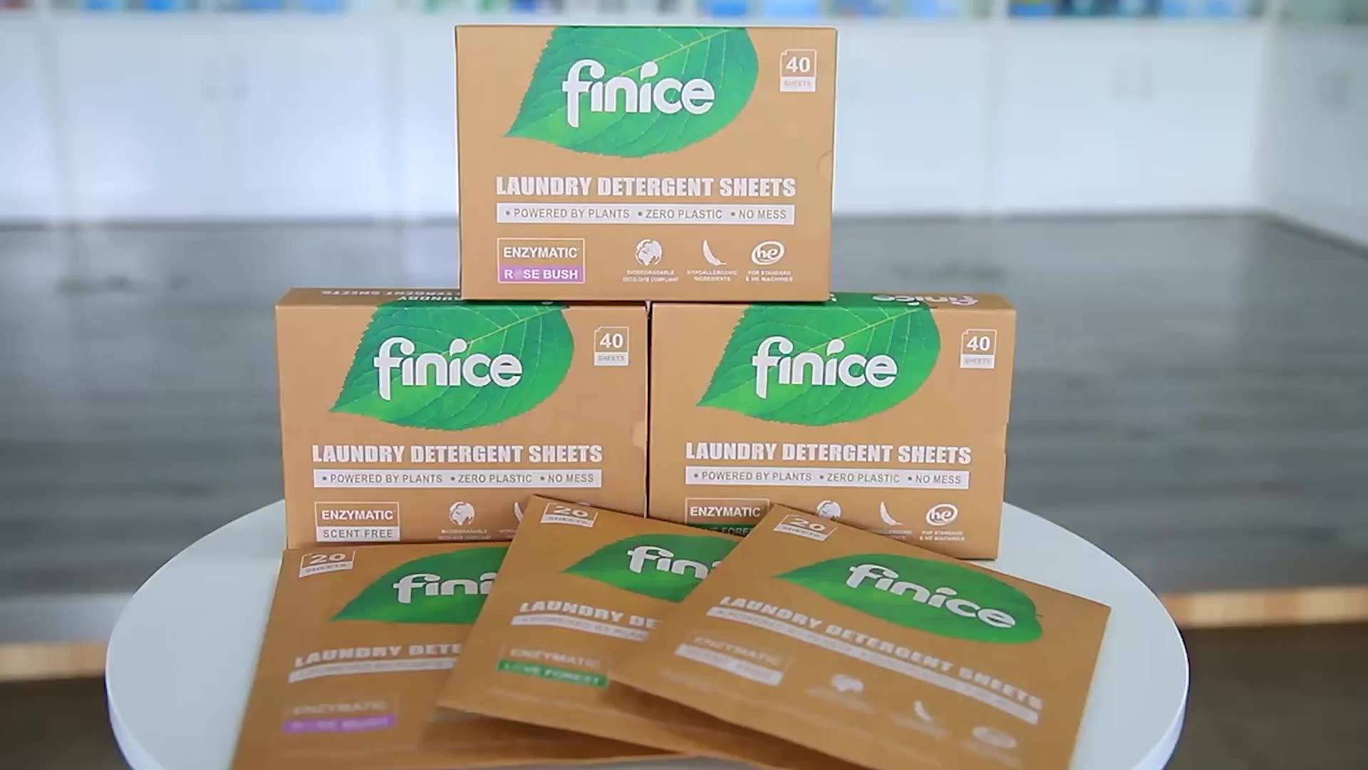 Finice Detergent Sheets Laundry Strips Eco Friendly Sheet Laundry