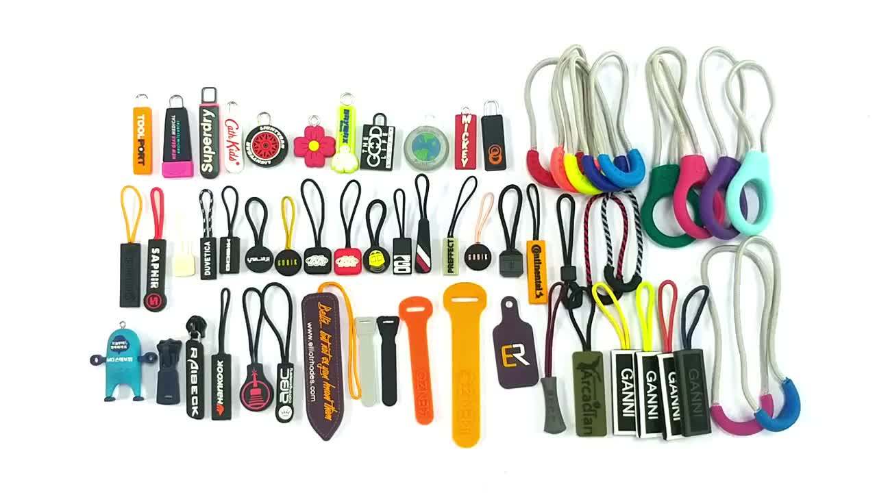 Custom Engraved Zipper Pull Cord Head High Quality Zipper Slider Puller