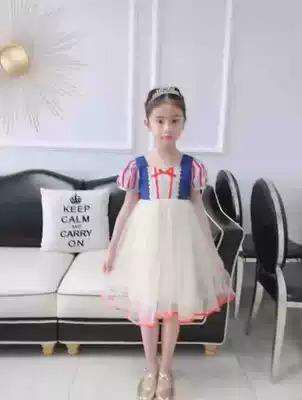 Girls dress summer dress children Snow White Dress Summer Girl foreign pie baby birthday puffy gauze dress
