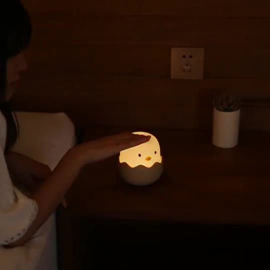 Baby Nursery Lamp With Touch Controls Cute Chick Bedside Nightlight For Nursing Breastfeeding