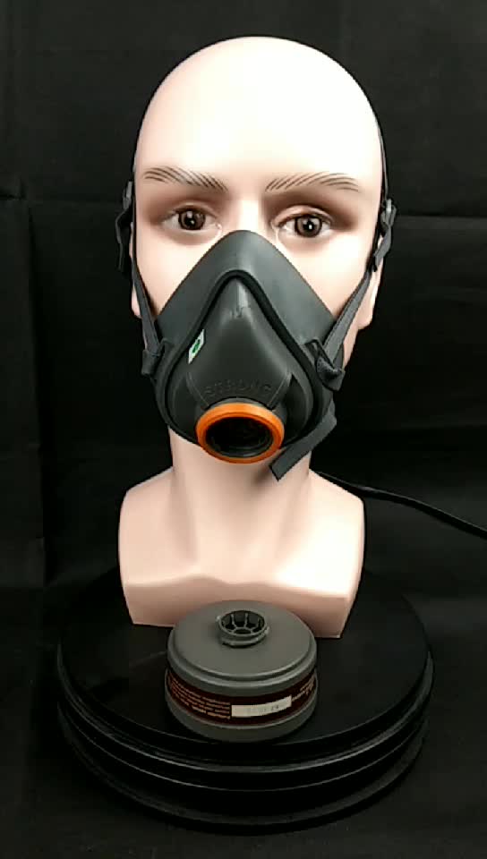 Rubber Chemical Half Respirator With One Pa1 Filter Spray Mask For
