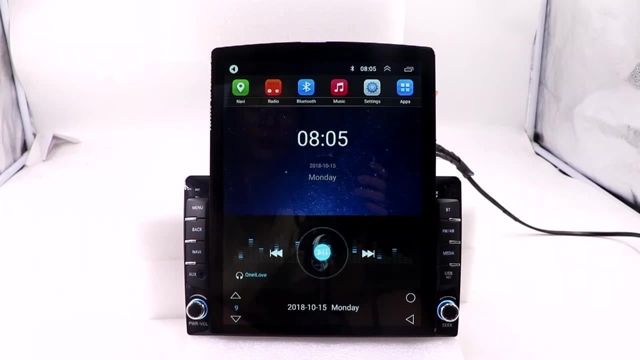 Tesla Vertical 9.7inch Car Dvd Player For Universal Screen With Gps