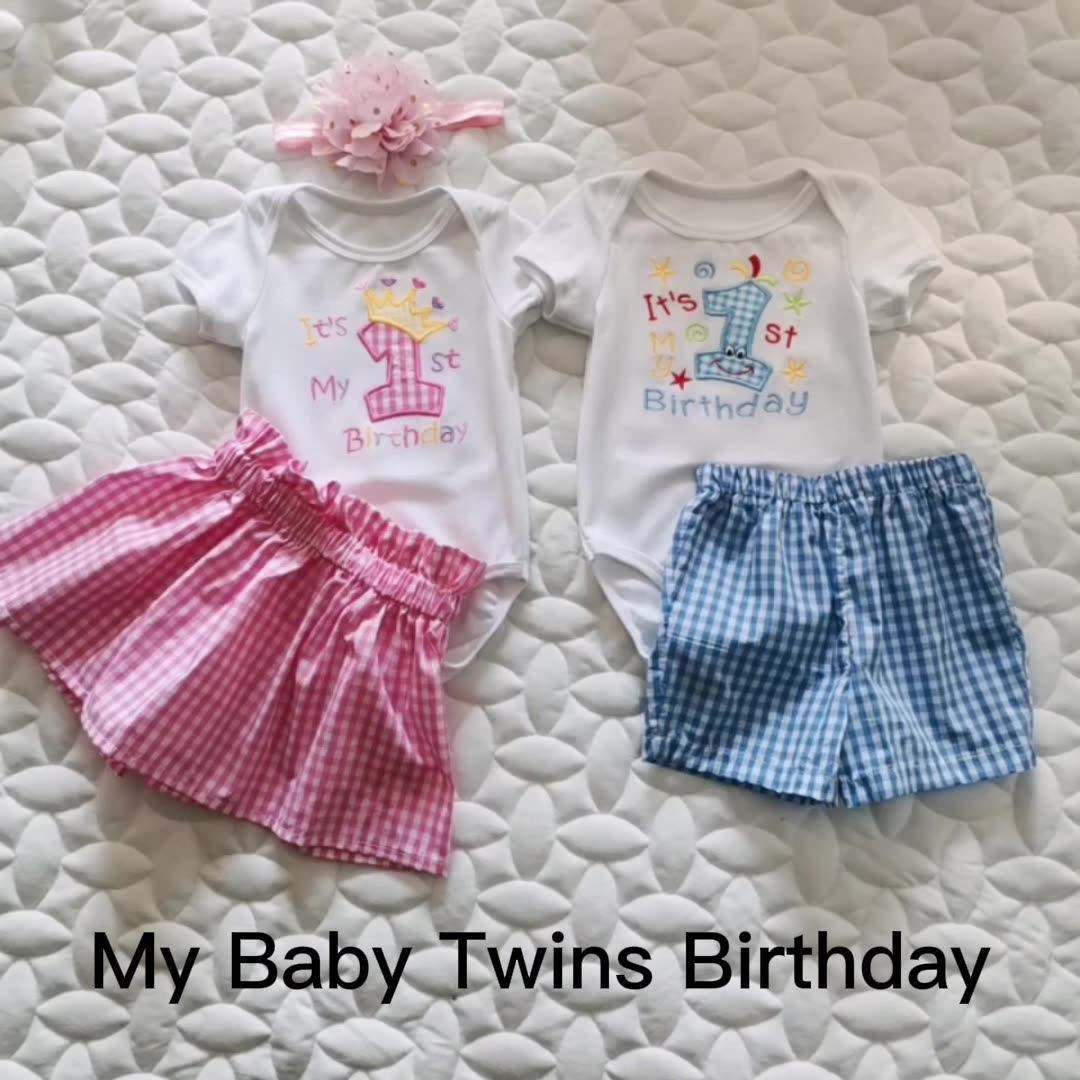 Babany Bebe Newborn Baby Twins Clothes First Birthday Romper Dress & Pants Outfit Buy Baby