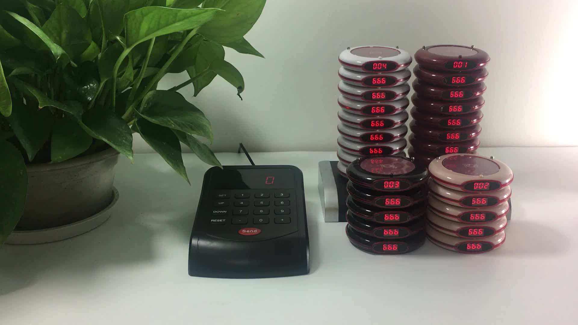 Ringbell C202 New Wireless Coaster Quick Charge Pagers Buzzer Calling Restaurant Vibrate Pager