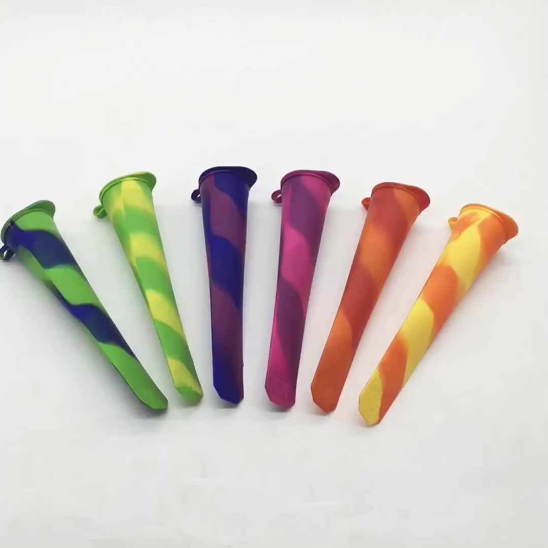 Custom Bpa Free Reusable Diy Frozen Easy Release Ice Cream Popsicle
