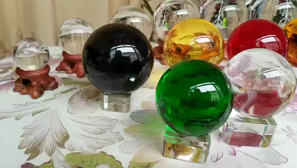 Natural Colored Glass Ball 20mm 30mm 40mm 50mm Crystal Colorful Glass