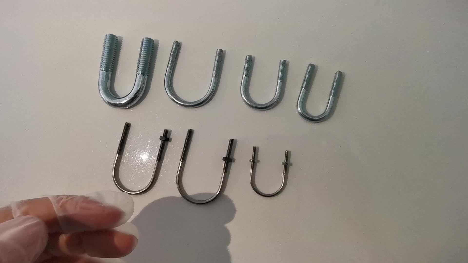 Din3570 Stainless Steel Aisi316 U Bolts A470 A480 Ubolt With Two