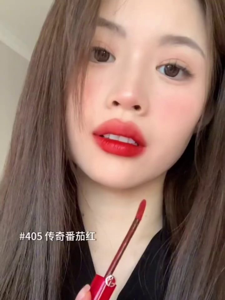 阿玛尼红管唇釉214 321 405烂番茄色哪个更值得买？_唇彩_淘宝美妆网