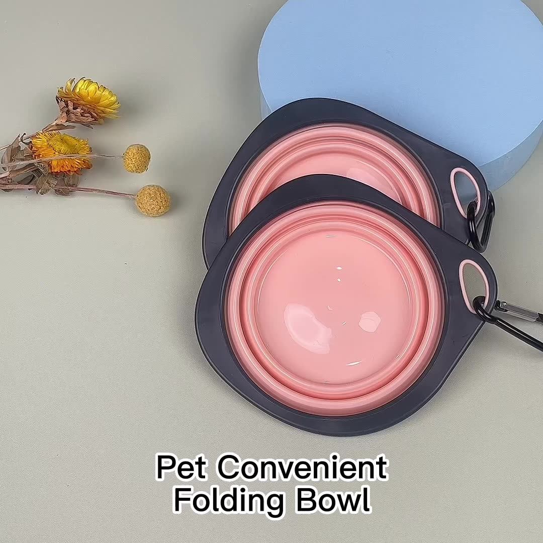 Wholesale Outdoor Portable Travel Foldable Tpr Collapsible Cat Bowl Pet