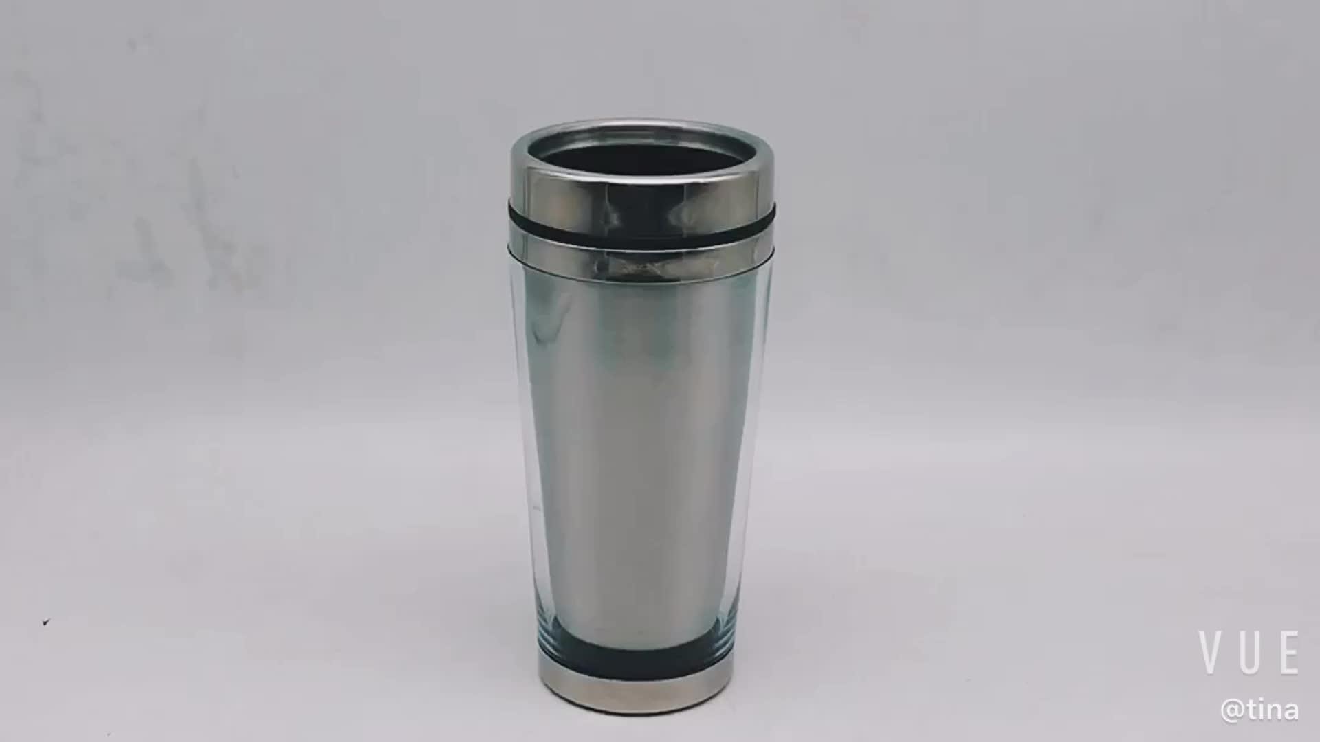 Insulated Photo Insertable Hot / Cold Travel Mug Tumbler 16oz Acrylic