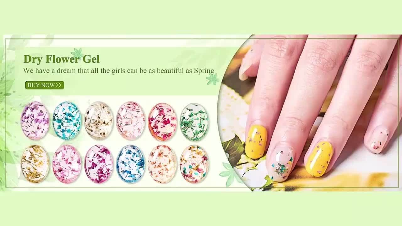 5ml Semitransparent Flower Fairy Gel Varnish Soak Off Nail Gel Polish