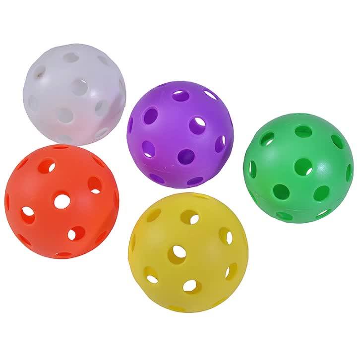 Practicing Use Cheap Plastic Hollow Pickle Ball With Hole Buy Cheap