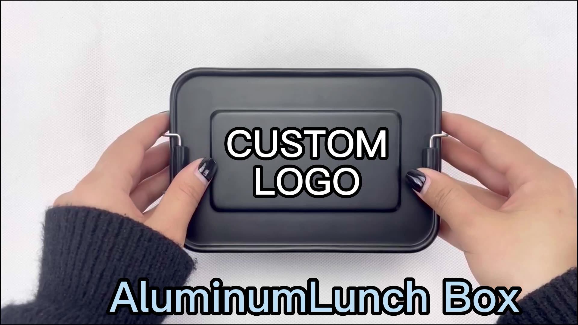 Aluminum Tiffin Lunch Box Outdoor Food Grade Hiking Storage Boxes Bento Kids Custom Stackable