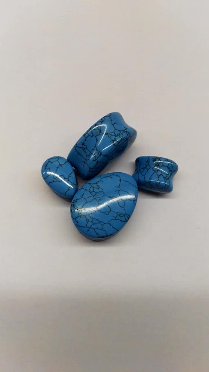 Turquoise Stone Saddle Teardrop Ear Gauge Ear Plugs Buy Stone Saddle