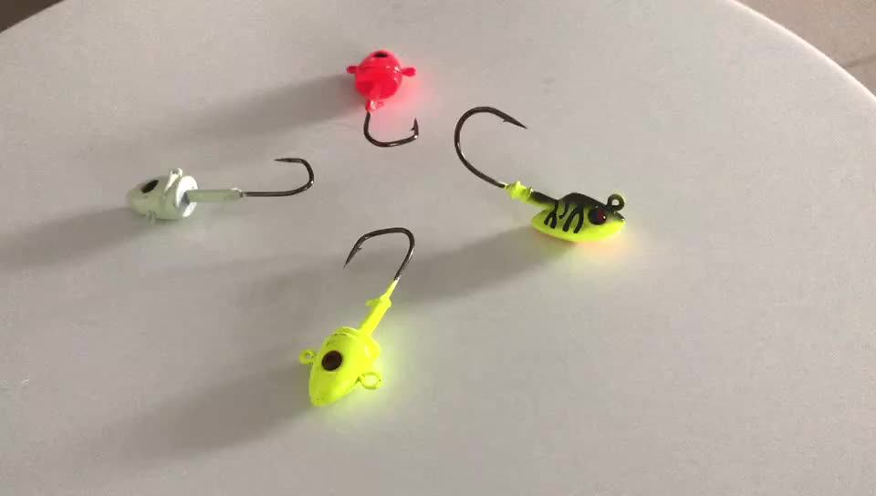 Wholesale 15g 19g 21g 29g 48g Colorful Painted Fishing Lead Jig Heads