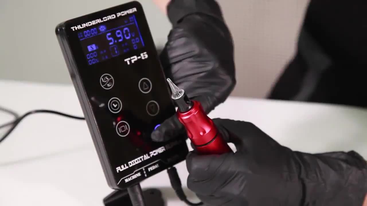 タトゥーマシン 5 タトゥー電源TP-5サンダーロードプロフェッショナルデバイス中国ez