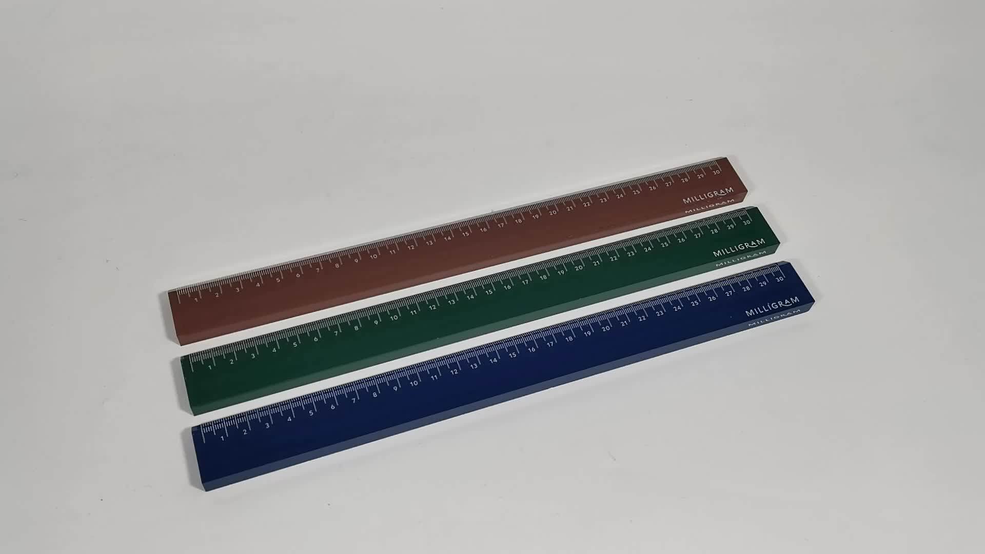 Customized Clear Acrylic Straight Rulers Round And Square Student's