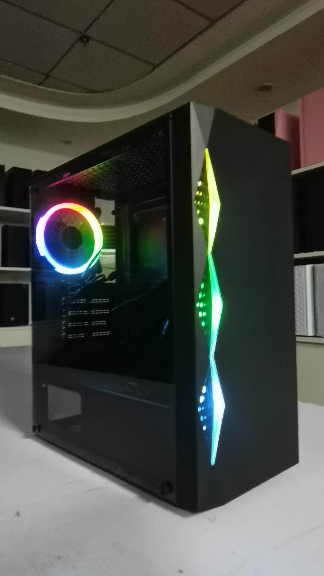 Oem Desktop With Rgb Led Strip Computer Gaming Case Pc Tower For Gamer