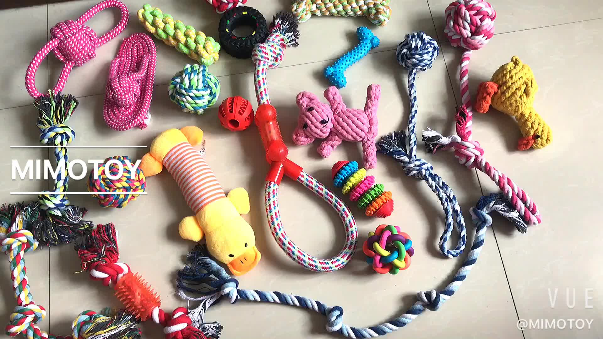 18 Pack Interactive Dog Chew Toy Rope Gift Set Fashion Brand Logo Cheap Squeaky Bite Teething