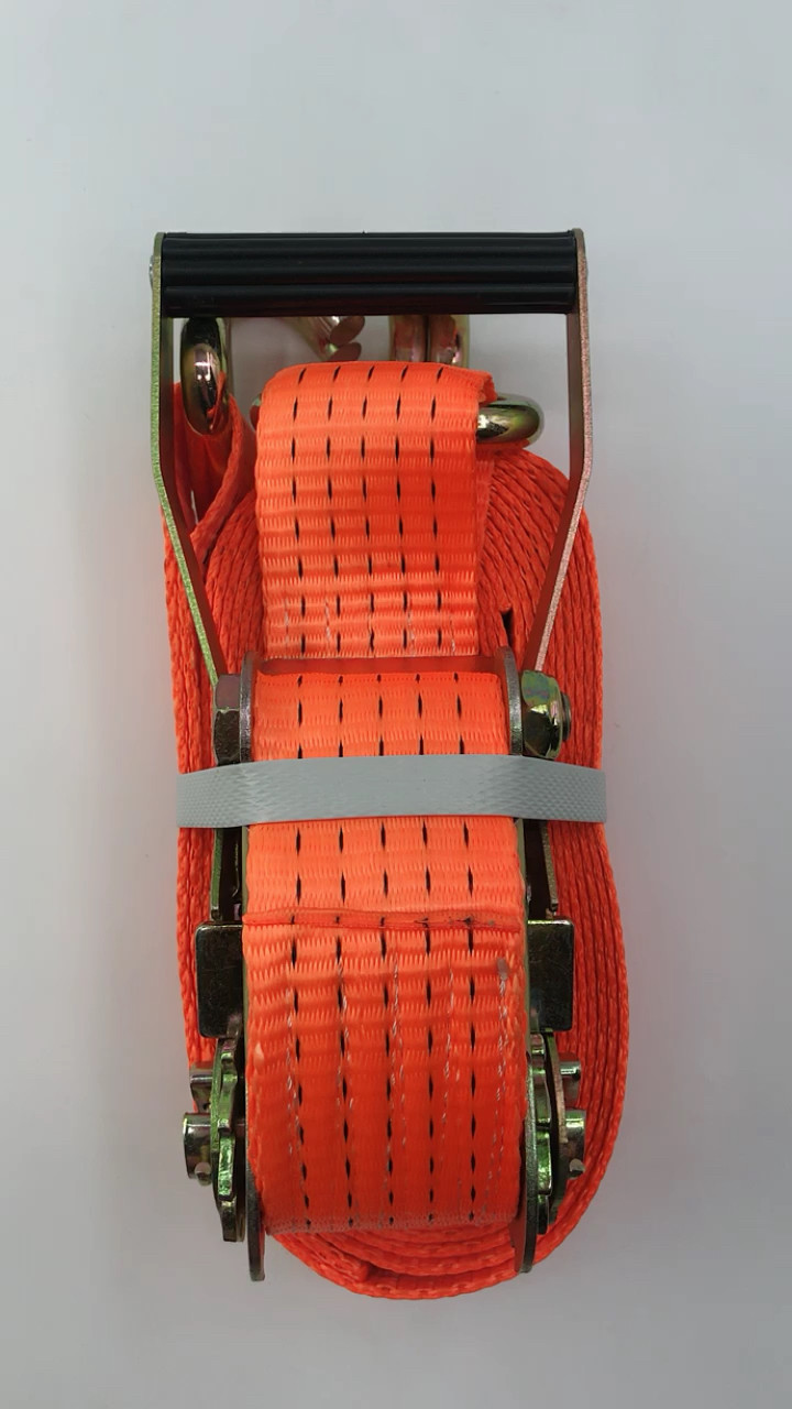 2 Inch 27ft 10000lbs Heavy Duty Truck Ratchet Tie Down Cargo Lashing