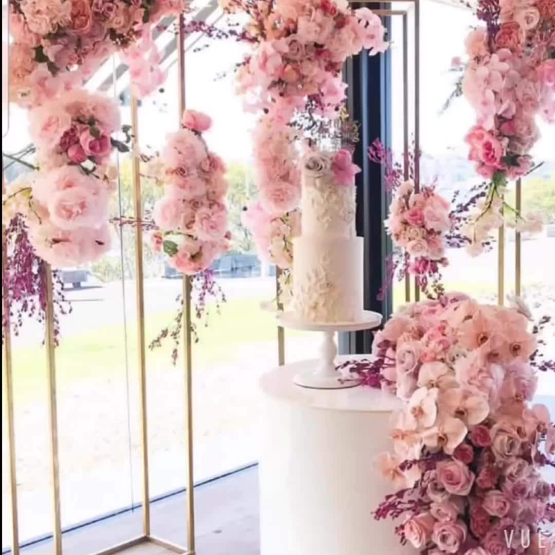 Zt426g Shiny Gold Metal Wedding Decoration Aisle Flower Stands Buy Wedding Aisle Flower