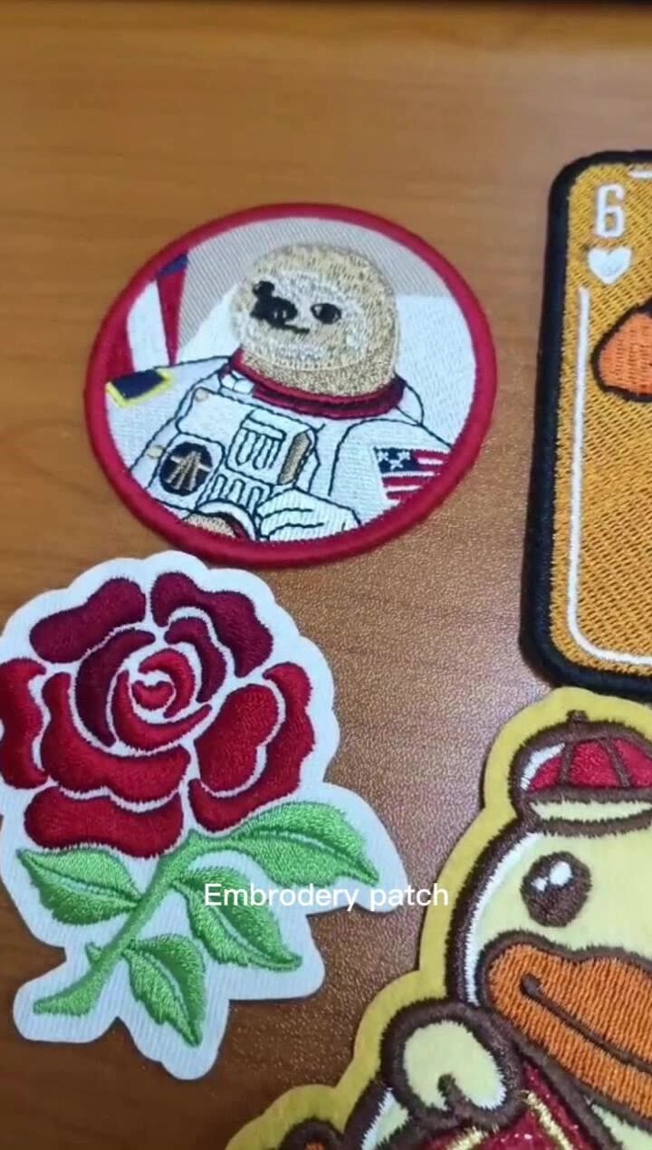 Brand Logo Stick Custom Iron On Large Clothing Heat Transfer Embroidery