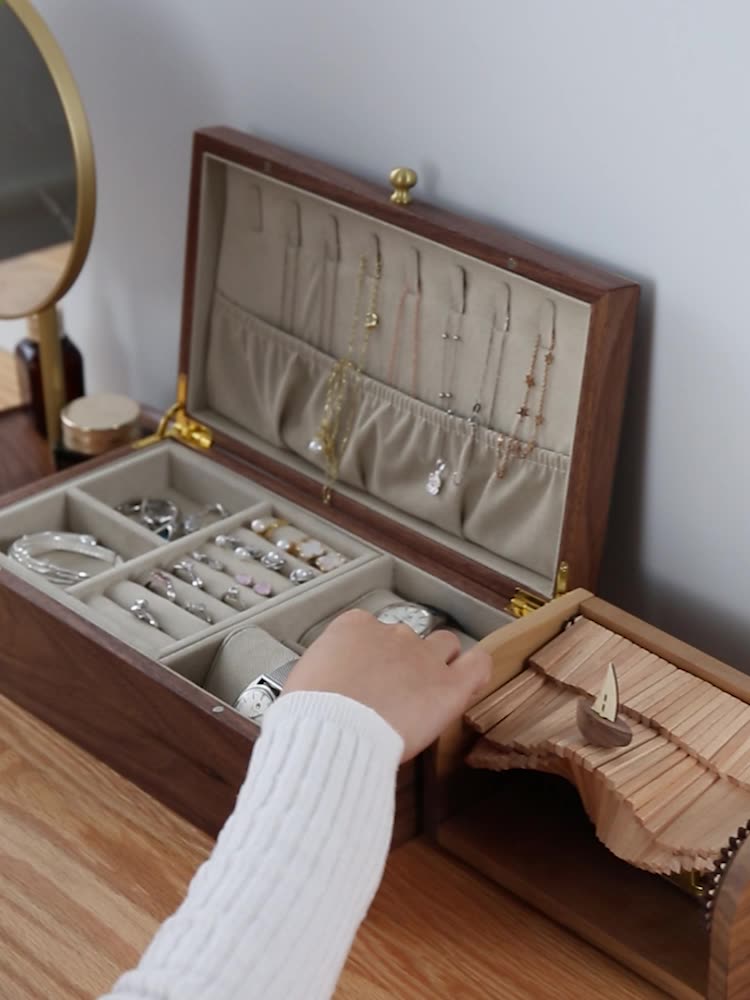 MUSOR Wave song music box Wooden hand shake wave maker Music box Diy creative birthday gift for men and women