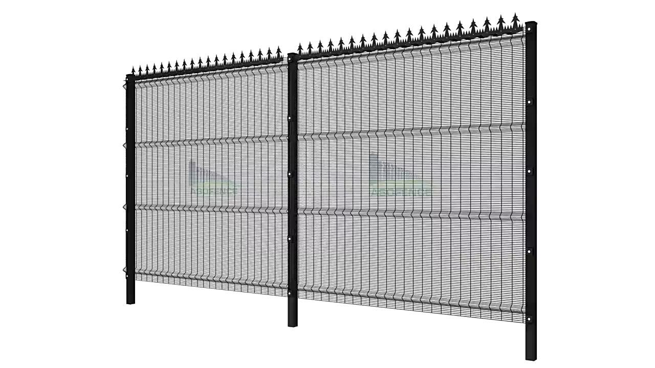 Hot Dip Galvanized High Security Wire Mesh Anti Climb Clearvu Fencing