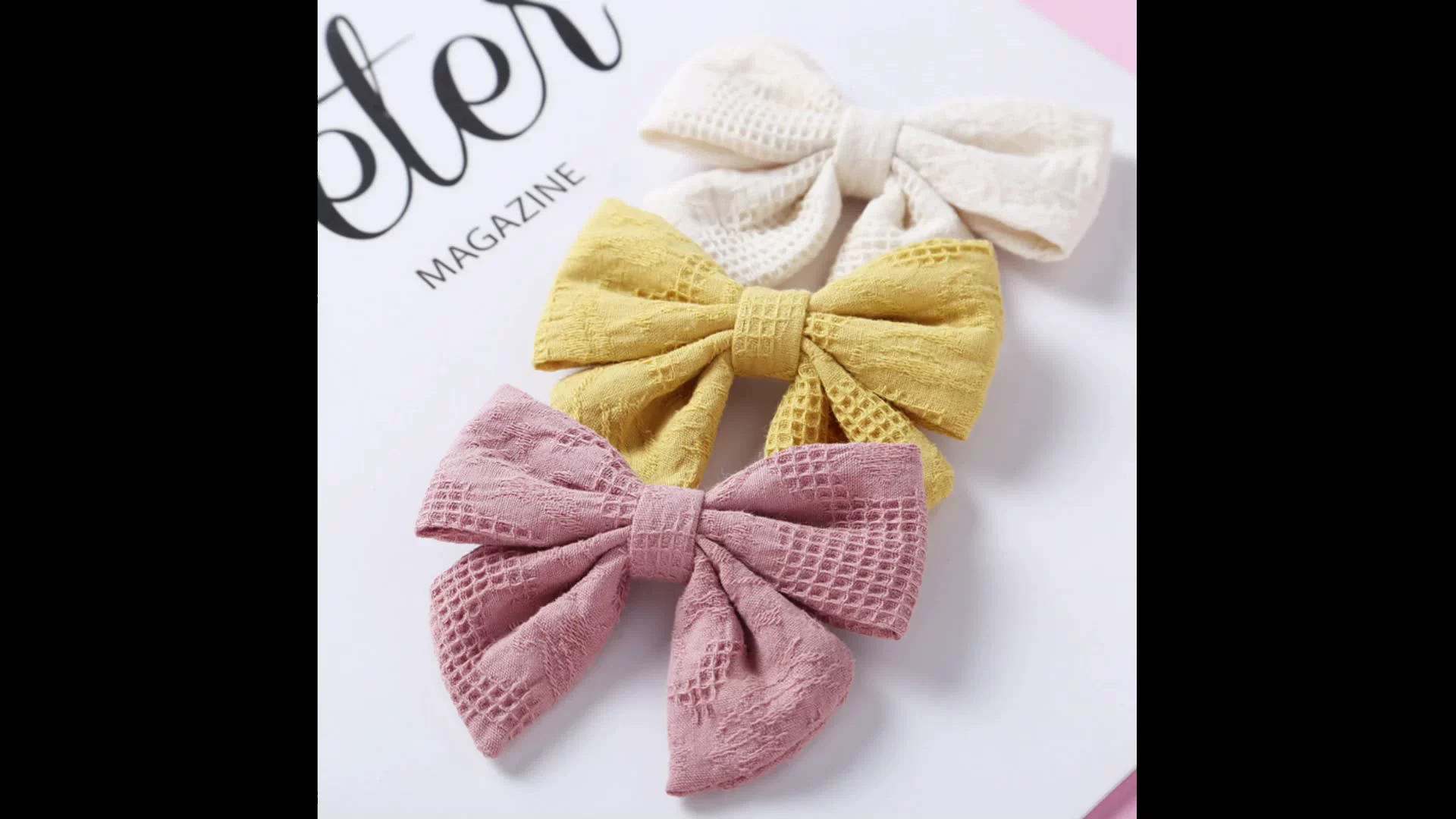 crochet baby accessories 2Pcs/Lot Broche Cheveux Baby Bow Hair Clip Girl Hairpins Children Jacquard Cotton Cute Hair Accessories Infant Barrette Hairclip cool baby accessories