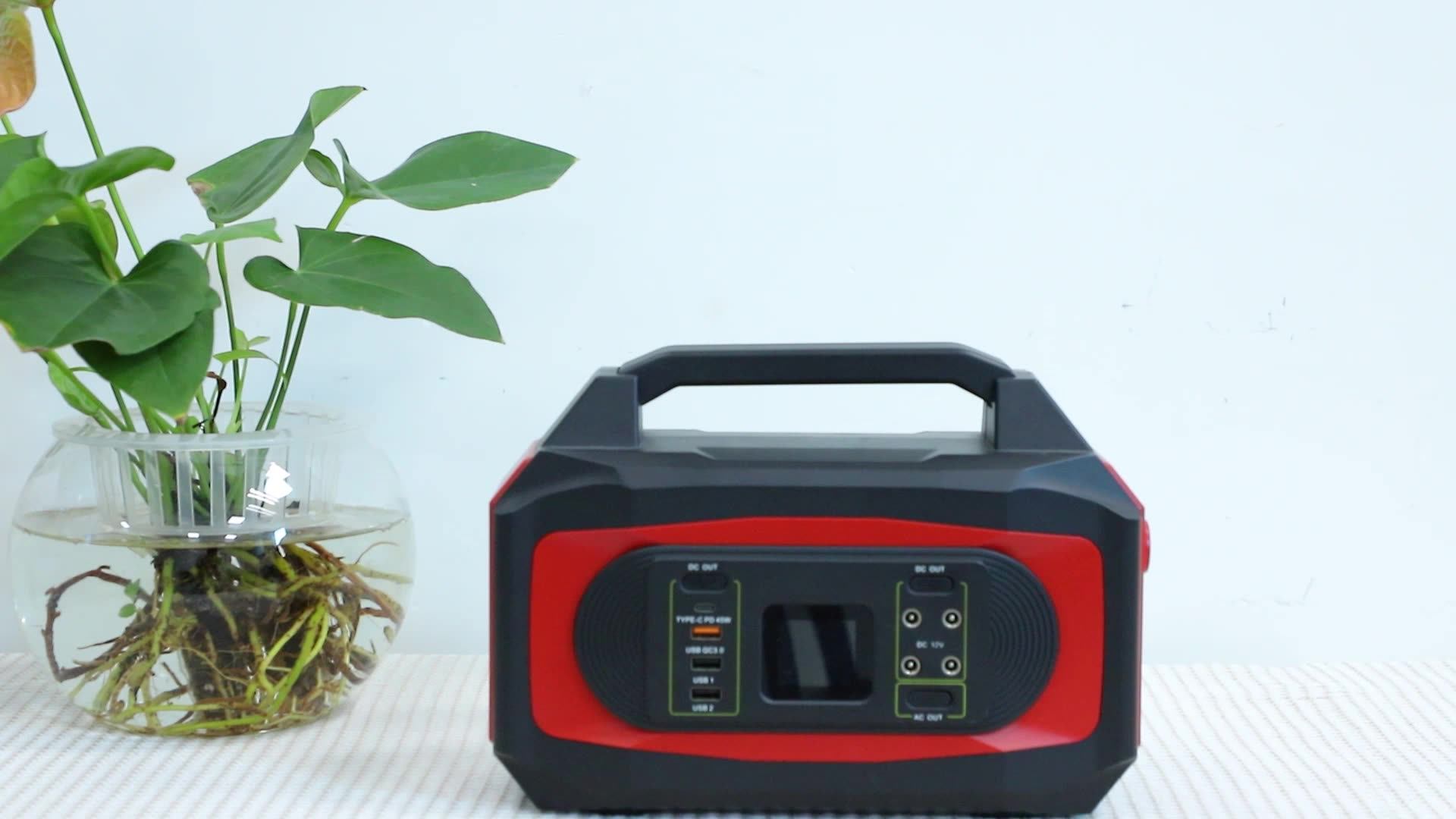 500w Power Station Portable Wheels Handle Rechargeable Lithium Battery