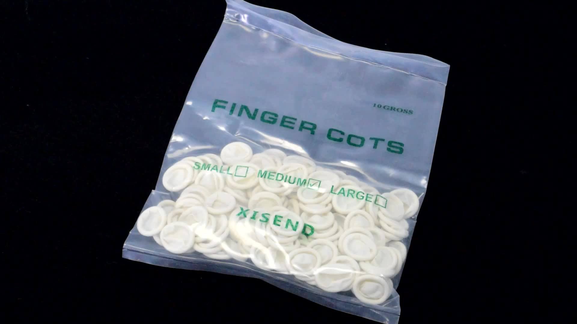 100pcs Disposable Latex Rubber Finger Cots Sets Fingertips Protector